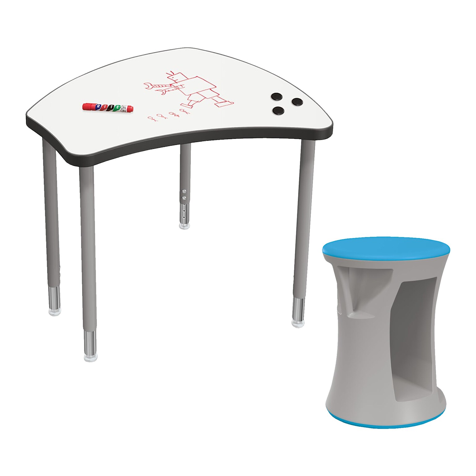 Hierarchy Desk with Flipz Stool