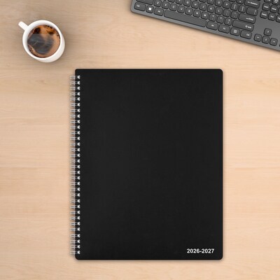 2026–2027 Staples 8.5" x 11" Academic Weekly and Monthly Planner, Black (ST63503-27)