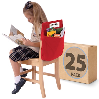Seat Sack Seat Storage, 9.45 x 8.07 x 10.83, Red, 25/Pack (15191)
