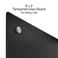 TRU RED™ Tempered Glass Dry Erase Board, Black, 4' x 3' (TR61200)