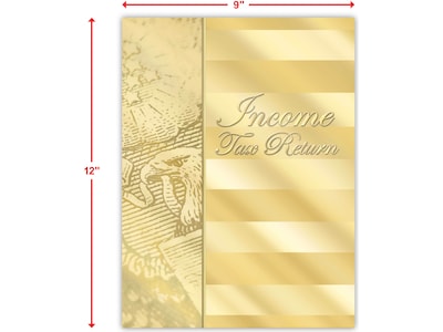 ComplyRight Income Tax Return Presentation Folder, Gold, 50/Pack (GSF10)