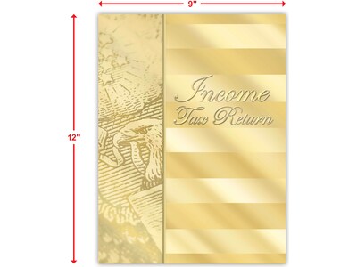 ComplyRight Income Tax Return Presentation Folder, Gold, 50/Pack (GSF10)