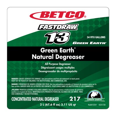 Betco Green Earth Natural Degreaser, 67.6 oz., 4/Carton (2174700)
