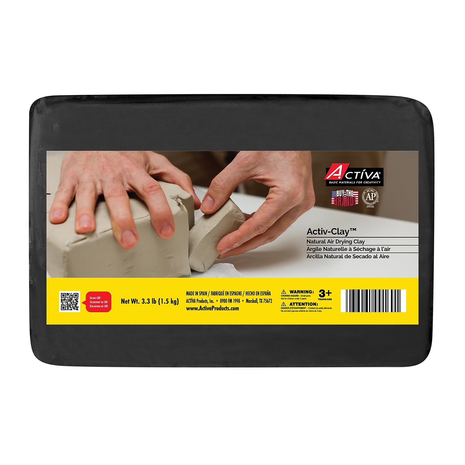 Activa Activ-Clay Air Drying Clay, Black (API184)