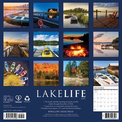 2027 Willow Creek LakeLife  12 x 12 Monthly Wall Calendar (61008)