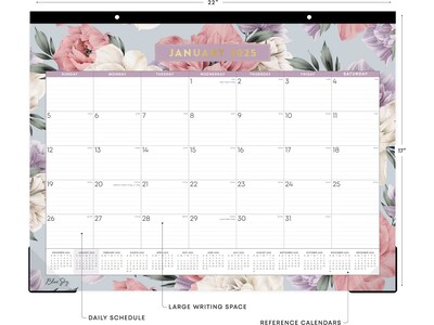 2025 Blue Sky Tula 22 x 17 Monthly Desk Pad Calendar (144086-25)