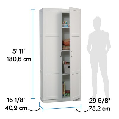 Sauder Select 71"H Storage Cabinet, White (419636)