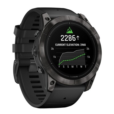 Garmin epix Pro (Gen 2) Sapphire Edition Smartwatch, 51-mm, Carbon Gray DLC Titanium Bezel with Black Band (010-02804-00)