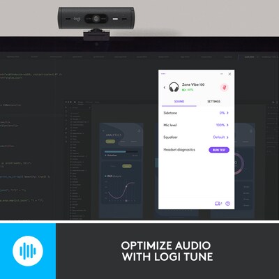 Logitech Zone Vibe 100 Wireless Noise Canceling Bluetooth Headset, Graphite (981-001256)