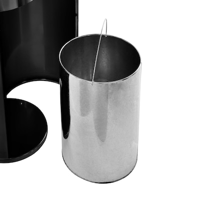 Gritt Commerical Wipe Dispenser Station with 7-Gallon Built-in Trash Can, Black (GRI509-BLK)