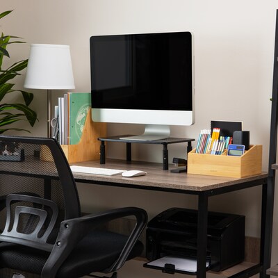 Mind Reader 7-Compartment Desk Organizer, Brown (BORG-BRN)