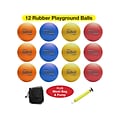 Xcello Sports Playground Balls, Assorted Colors, 12/Pack (PGB-8.5-ASST-12)