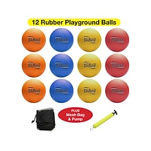 Xcello Sports Playground Balls, Assorted Colors, 12/Pack (PGB-8.5-ASST-12)