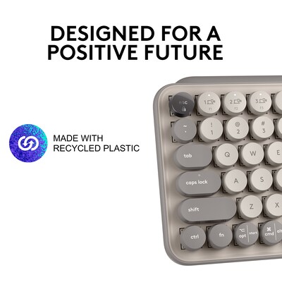 Logitech POP Keys Wireless Mechanical Keyboard, Mist (920-011232)