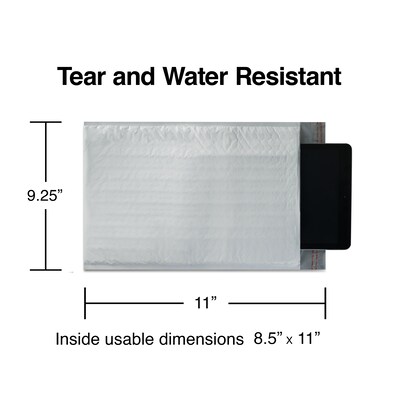 Quill Brand® 8.5"W x 11"L Peel & Seal Bubble Mailer, #2, 8/Pack (51627-CC)