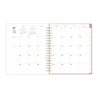 2026-2027 Blue Sky Liliana Rose 8" x 10" Academic Year Daily & Monthly Planner, Plastic Cover (159087)