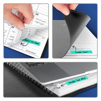 2027 AT-A-GLANCE DayMinder 8" x 12" Monthly Planner, Faux Leather Cover, Black (SK2-00-27)