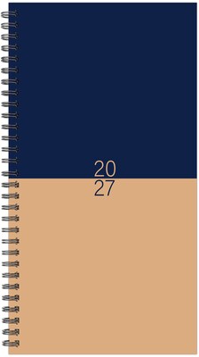 2027 Willow Creek 3.5 x 6.5 Calendar Year Weekly & Monthly Standard Planner, Navy/Tan (66737)