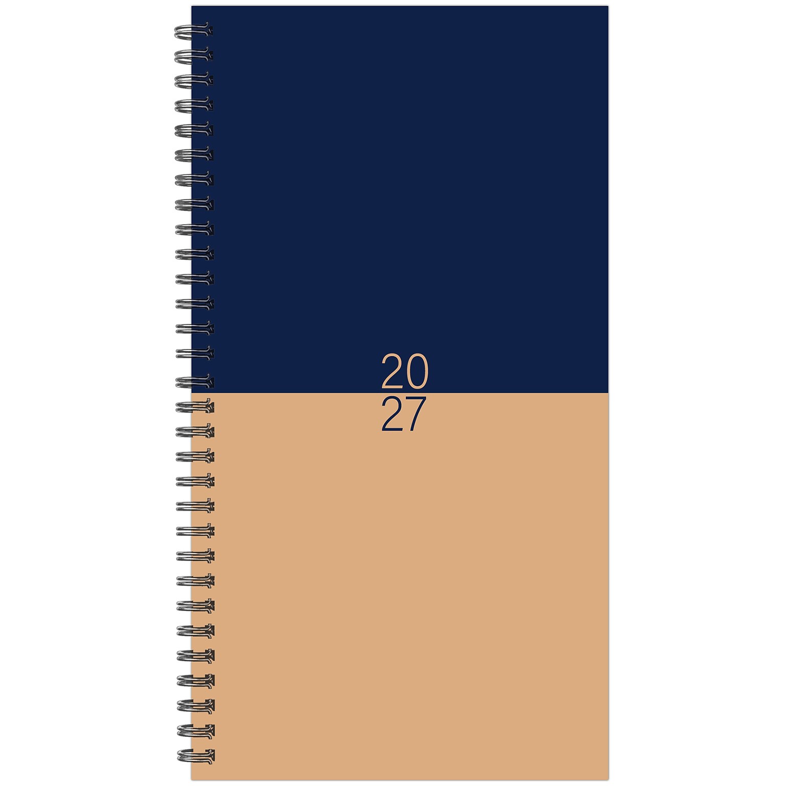 2027 Willow Creek 3.5 x 6.5 Calendar Year Weekly & Monthly Standard Planner, Navy/Tan (66737)