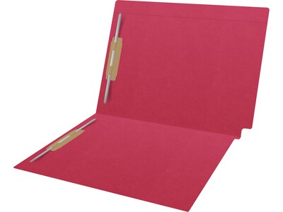 Medical Arts Press Kardex Match Reinforced End Tab File Folder, Straight Cut, Letter Size, Red, 50/Box (S-09484-RED)