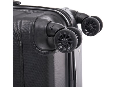 DUKAP Sense 25.39" Hardside Suitcase, 4-Wheeled Spinner, Black (DKSEN00M-BLK)