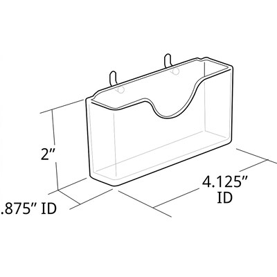 Azar Card Holder, 2" x 4.125", Horizontal, Desktop/Wall, Clear Acrylic, 10/Pack (252008-10PK)