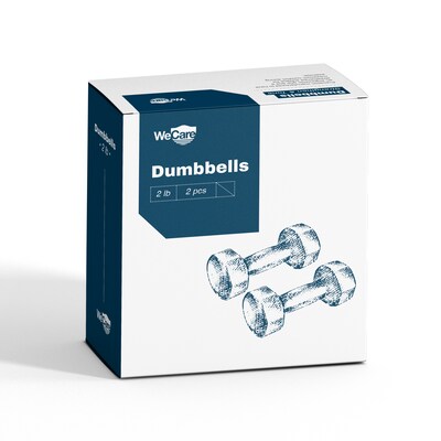 WeCare Fitness Neoprene Coated 2 Lbs Dumbbells for Non-Slip Grip 2/Set (WDN100002)