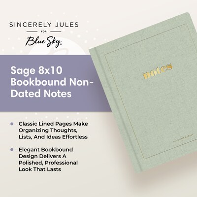 Blue Sky Sincerely Jules 8" x 10" Undated Planner, Sage (162406)