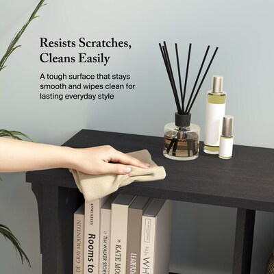 Bush Furniture Salinas 6 Cube Organizer, Vintage Black (SAB148VB-03)