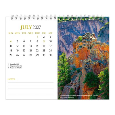 2027 BrownTrout National Parks 7.5" x 6" Monthly Wall Calendar, Assorted Colors (9798330716401)