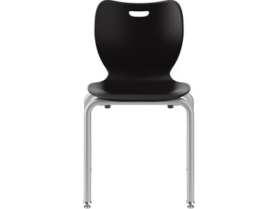 HON SmartLink Plastic Classroom Chair, Onyx/Platinum, 4 Pieces/Set (HSS4L-18B.E.ON.PLAT)