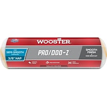 Wooster Brush Pro/Doo-Z Roller Cover, 9, 0.38 Nap, White/Golden, Dozen (0RR6420090)