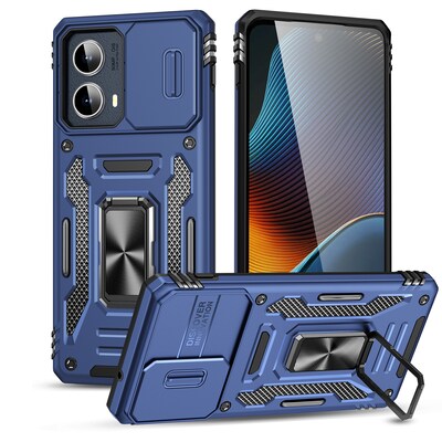 SaharaCase Raider Phone Case for Motorola Edge, Shock Absorbing, Midnight Blue (CP00619)