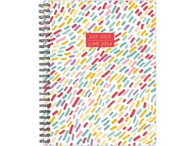 2023-2024 Willow Creek Dainty Dotted 8.5" x 11" Academic Weekly & Monthly Planner, Paperboard Cover, Multicolor (37621)