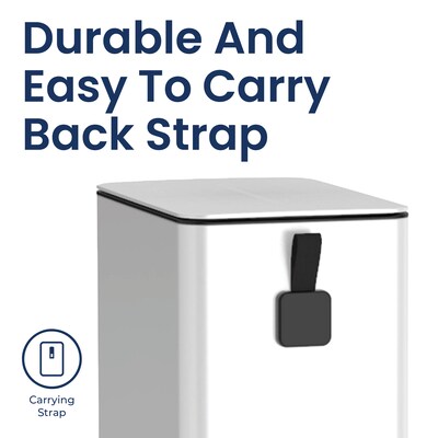 Nine Stars Stainless Steel Step Trash Can, 2.6 Gallon, White (XZD-10-88WH)