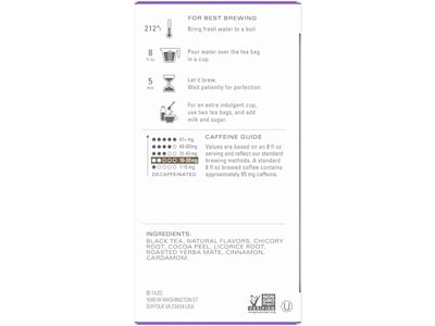 Tazo Vanilla Bean Macaron Black Tea Bags, 15/Box (67821469)