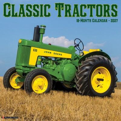 2027 Willow Creek Classic Tractors 12 x 12 Monthly Wall Calendar, Assorted Colors (59760)