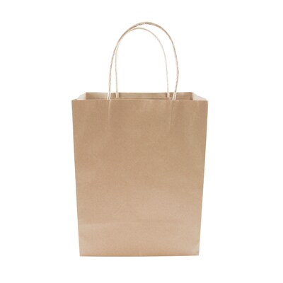 Cosco 10 x 8 x 4.5 Kraft Paper Shopping Bags, Brown, 50/Box (098375)