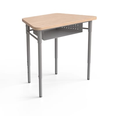 Staples 30.9W Trapezoidal Student Desk, Gray/Brown (ST63539)