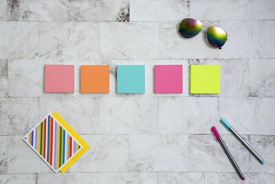 Post-it Sticky Notes, 3 x 3 in., 5 Pads, 100 Sheets/Pad, The Original Post-it Note, Poptimistic Collection