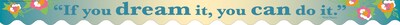 Barker Creek Double-Sided Scalloped Border, 36 x 2.25, You Can Do It, 13/Pack (LL904)