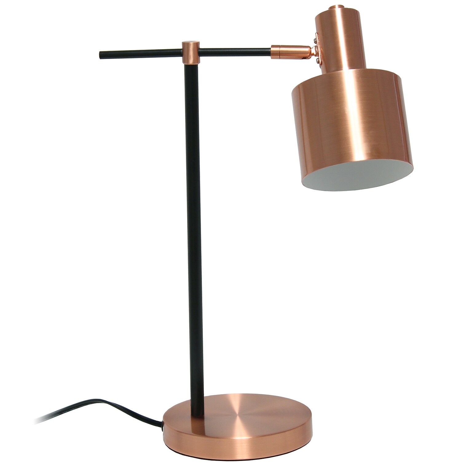 Lalia Home Studio Loft Mid Century Modern Metal 21.80 LED Table Lamp, Rose Gold (LHT-4001-RG)