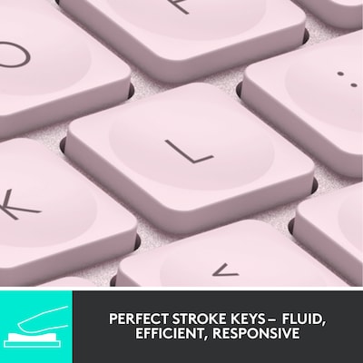 Logitech MX Keys Mini Wireless Ergonomic Keyboard, Rose (920-010474)