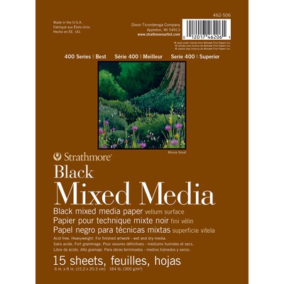 Strathmore 400 Series 6 x 8 Mixed Media Sketch Pad, 15 Sheets/Pad, 3/Bundle (STTP46250606-3)