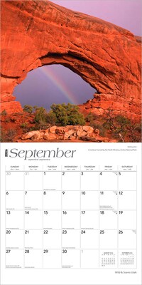 2026 BrownTrout Utah Wild & Scenic 12" x 12" Monthly Wall Calendar (9798330706082)