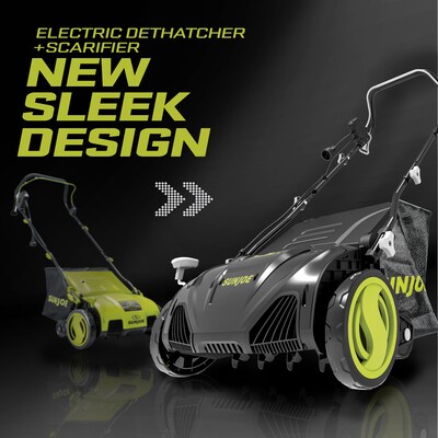 Sun Joe Electric Lawn Dethatcher & Scarifier, 12.6" W, Black (AJ805E)