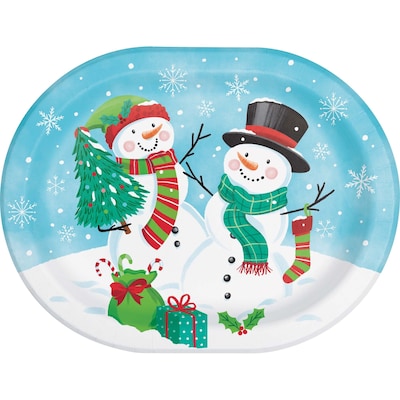 Say Hooray! Frosty Friends Paper Plates and Guest Towels Kit, Multicolored, 48/Pack (DTC9390E2H)