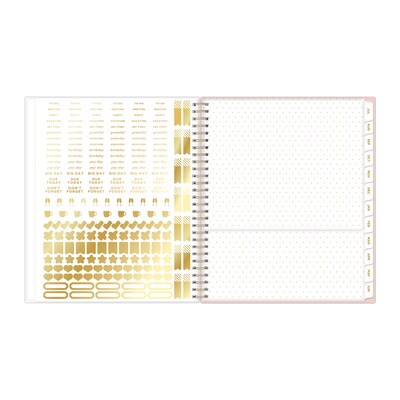 2026-2027 Blue Sky Day Designer 8" x 10" Academic Year Daily & Monthly Planner, Plastic Cover, Floral Cream (158169)