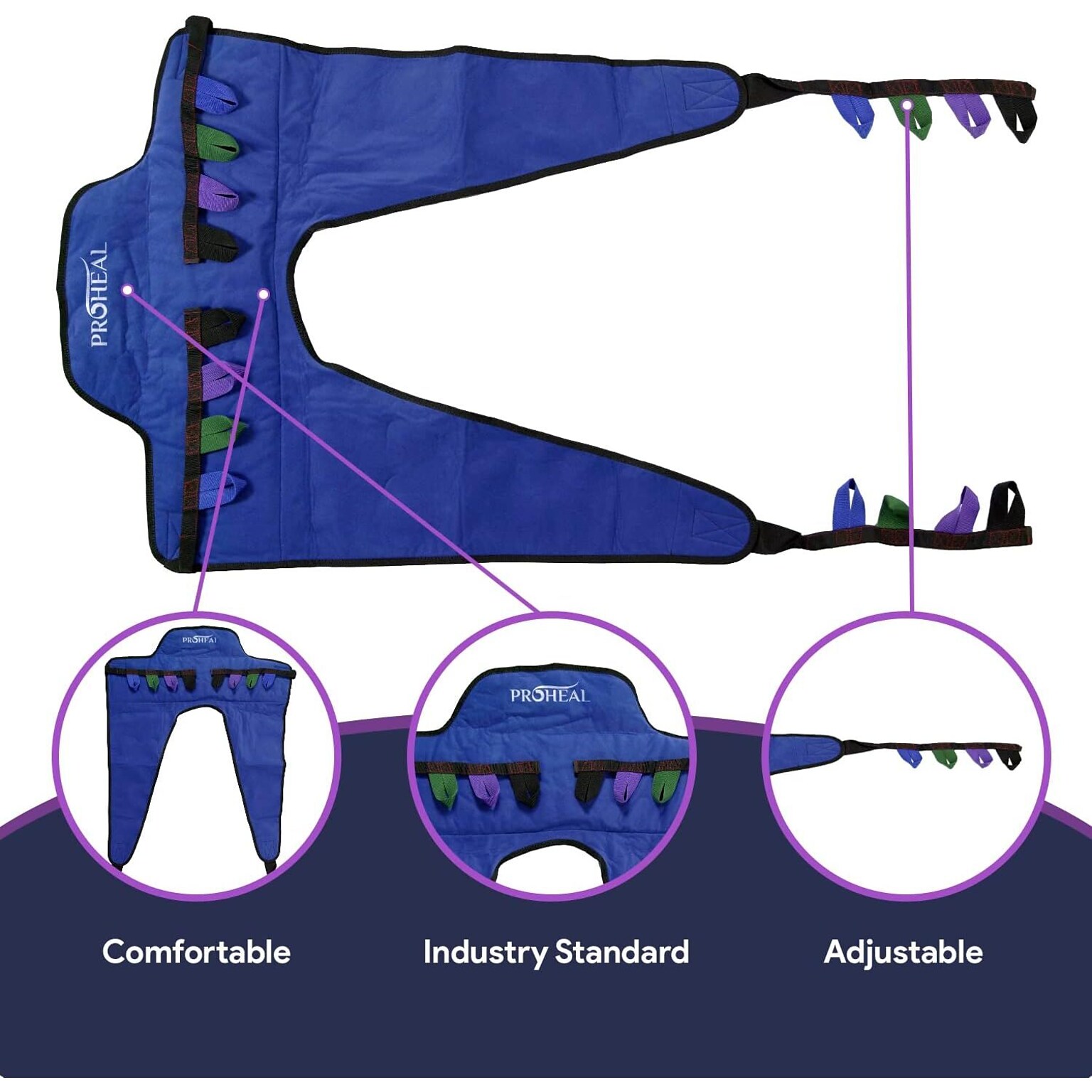 ProHeal Universal Patient Transfer Lift Sling, Large, 41.5 x 34, Polyester (ProHeal-30134)