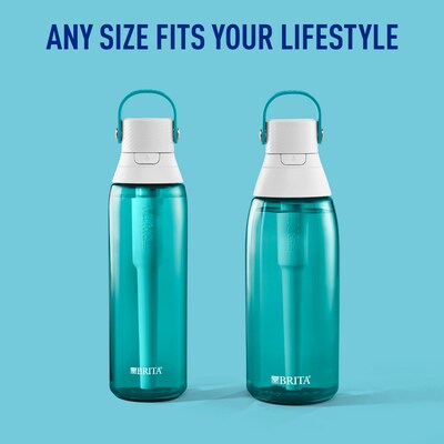 Brita Plastic Filtered Water Bottle, 36 oz., Sea Glass (36524)